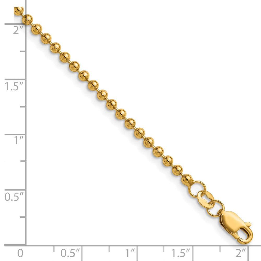 FJC Finejewelers 14 kt Yellow Gold 1/20 Filled Ball with Lobster Clasp 16in Chain 16 Inches x 2.5 mm