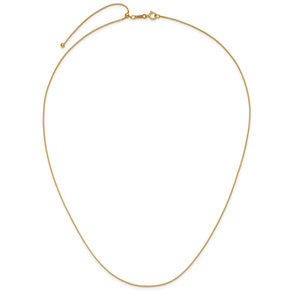 FJC Finejewelers 14 kt Yellow Gold Filled 1/20 Filled Adjustable Box Chain 22 Inches x 0.8 mm