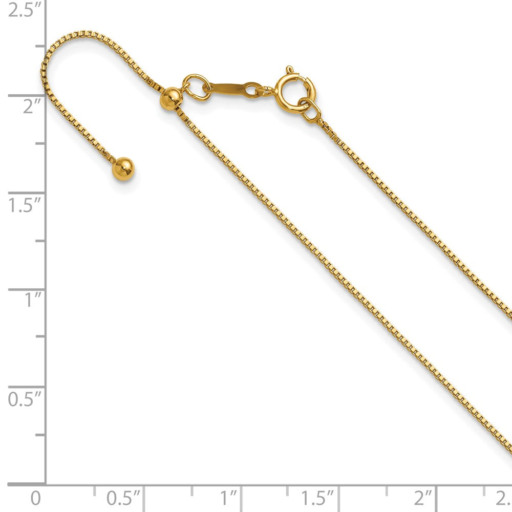 FJC Finejewelers 14 kt Yellow Gold Filled 1/20 Filled Adjustable Box Chain 22 Inches x 0.8 mm