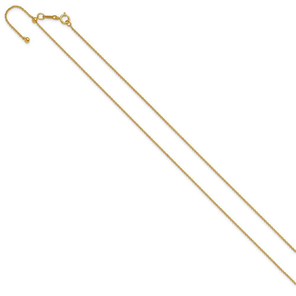 FJC Finejewelers 14 kt Yellow Gold Filled 1/20 Filled Adjustable Cable Chain 22 Inches x 1.2 mm