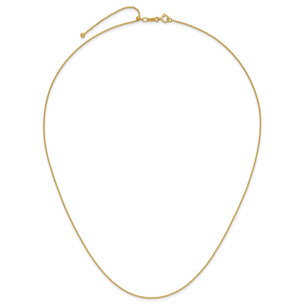 FJC Finejewelers 14 kt Yellow Gold Filled 1/20 Filled Adjustable Cable Chain 22 Inches x 1.2 mm