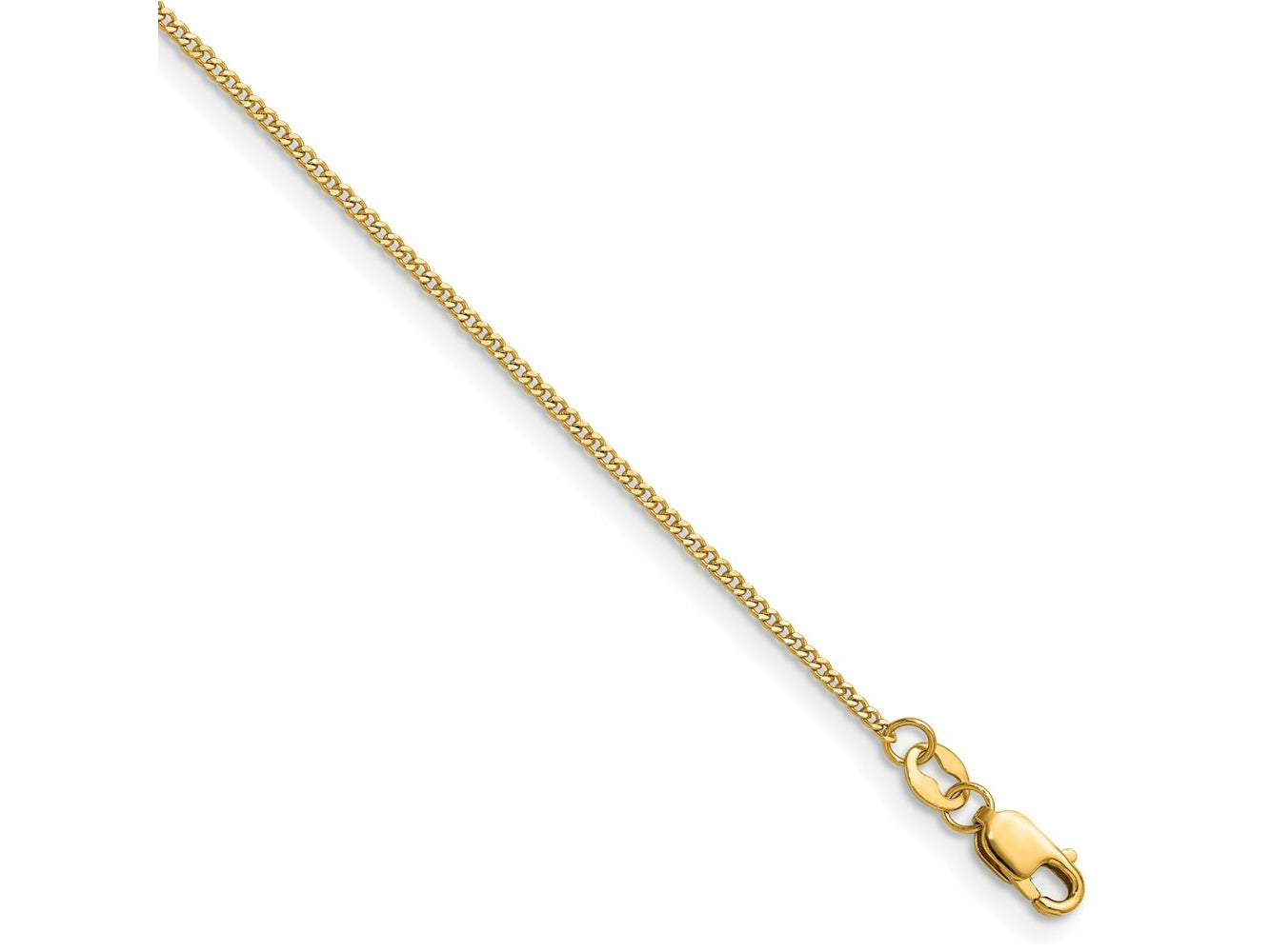 FJC Finejewelers 14 kt Yellow Gold 1/20 Filled Curb with Lobster Clasp Carded Chain 16 Inches x 1.25 mm