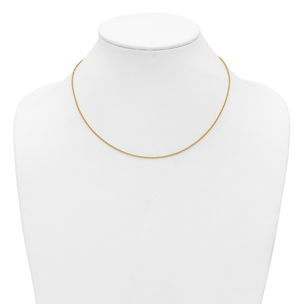 FJC Finejewelers 14 kt Yellow Gold Filled 1/20 Filled Adjustable Cable Chain 22 Inches x 1.7 mm