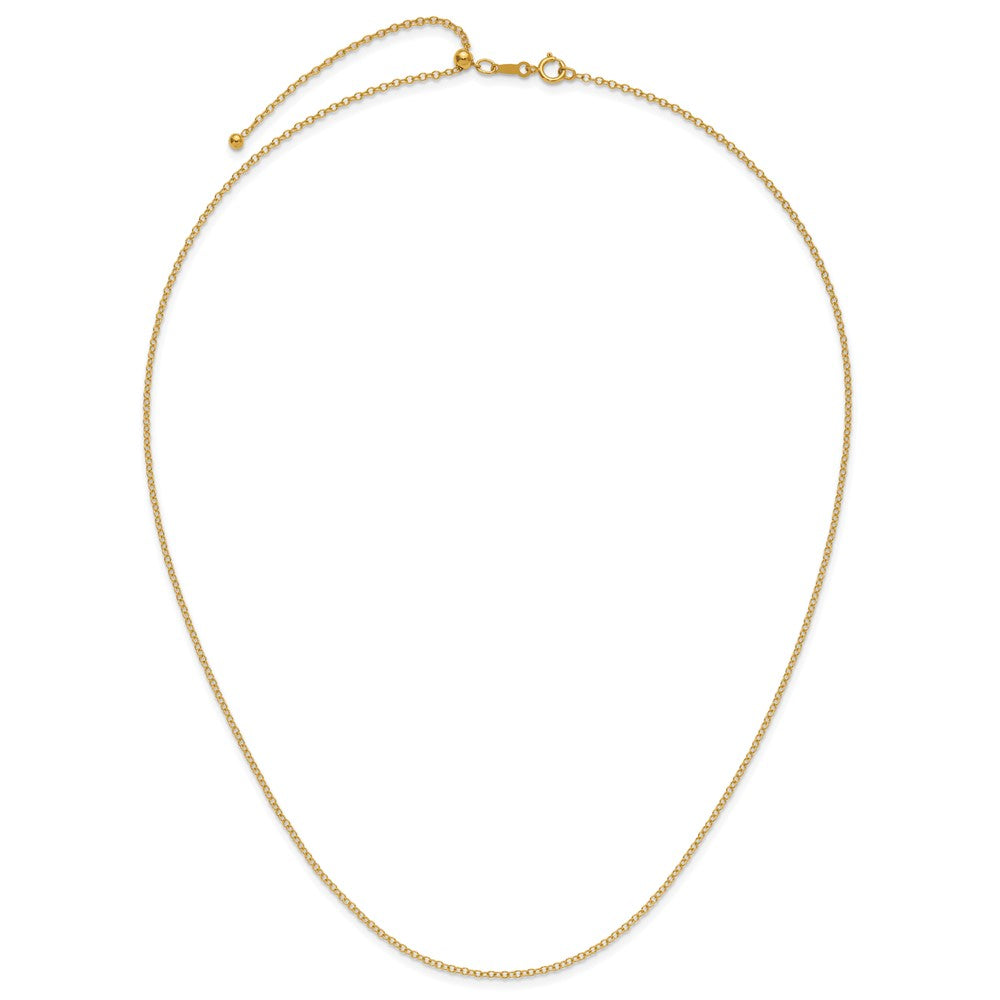 FJC Finejewelers 14 kt Yellow Gold Filled 1/20 Filled Adjustable Cable Chain 22 Inches x 1.7 mm
