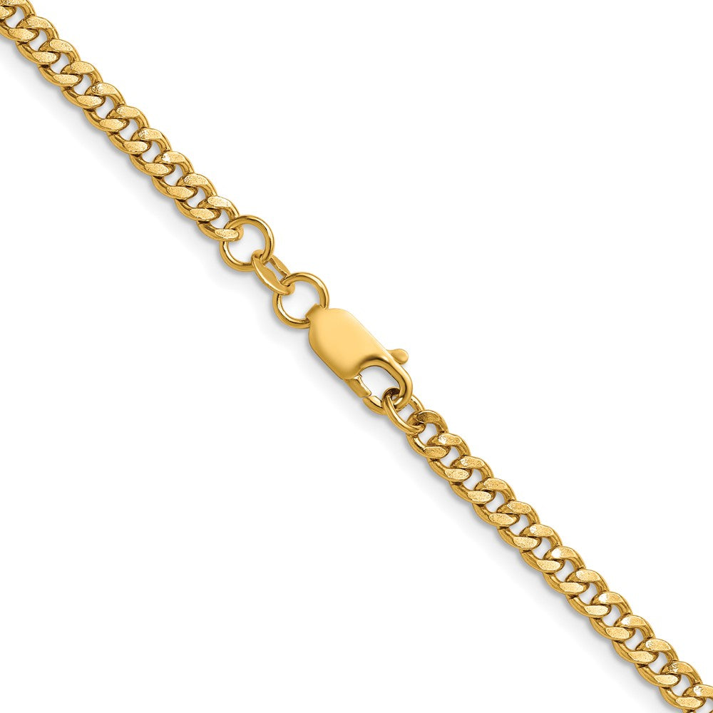 FJC Finejewelers 14 kt Yellow Gold Filled 1/20 Filled Curb with Lobster Clasp Chain 18 Inches x 3.5 mm