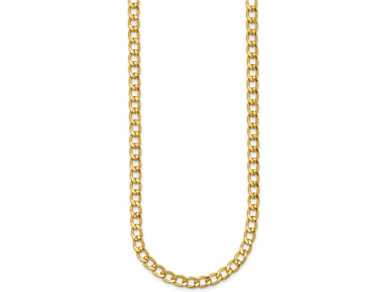 FJC Finejewelers 14 kt Yellow Gold 1/20 Filled Curb with Lobster Clasp Chain 16 Inches x 5.25 mm