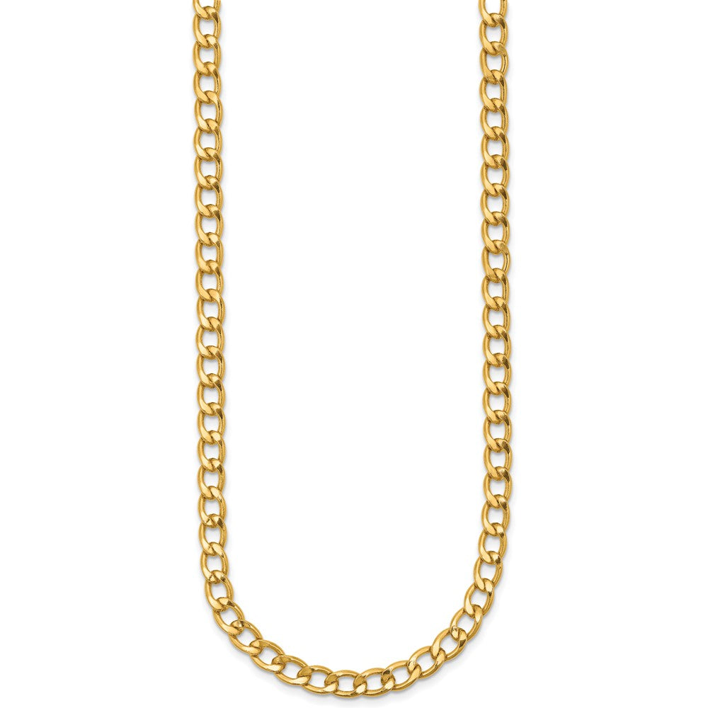 FJC Finejewelers 14 kt Yellow Gold Filled 1/20 Filled Curb with Lobster Clasp Chain 20 Inches x 5.25 mm