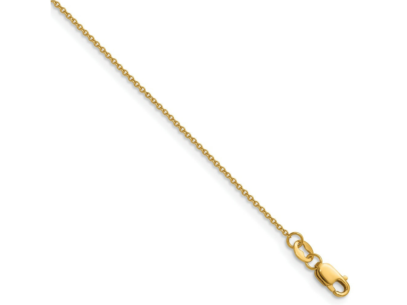 FJC Finejewelers 14 kt Yellow Gold Filled 1/20 Filled Cable with Lobster Clasp Carded Chain 18 Inches x 1.15 mm