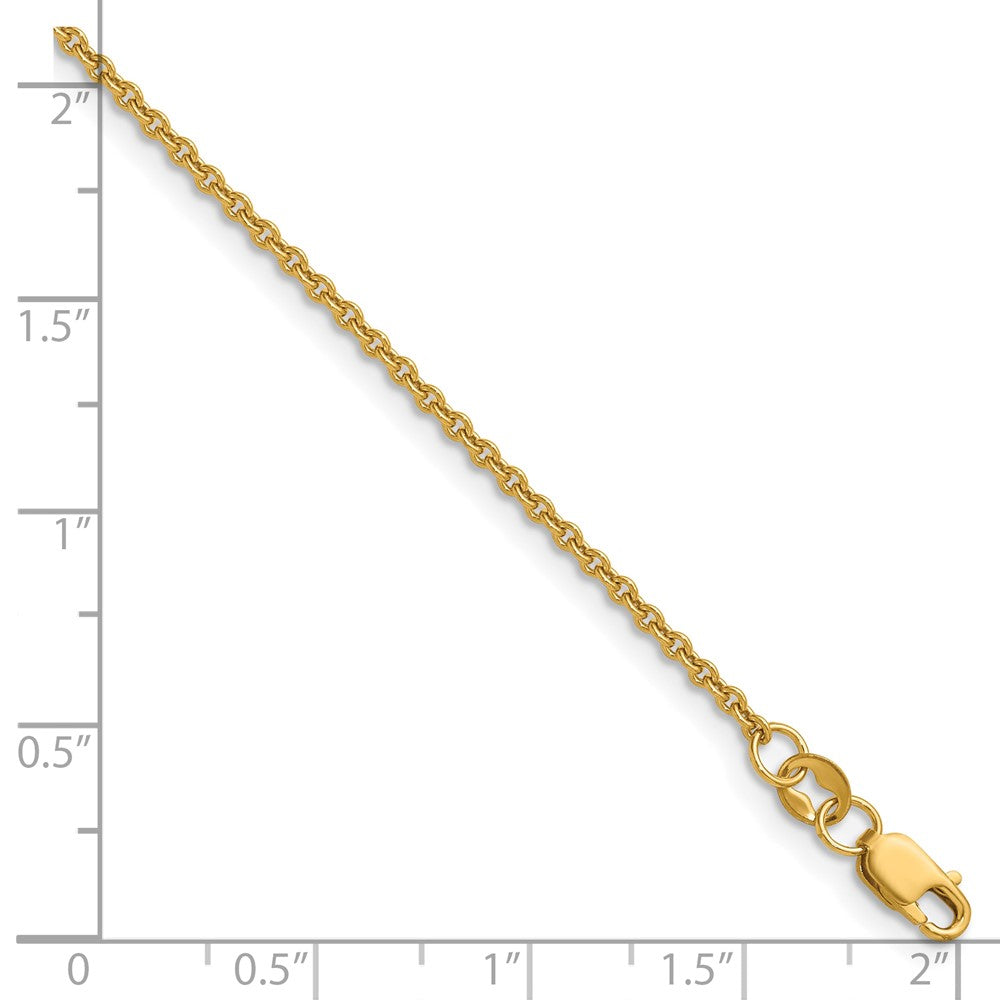 FJC Finejewelers 14 kt Yellow Gold 1/20 Filled Cable with Lobster Clasp Chain 20 Inches x 1.7 mm