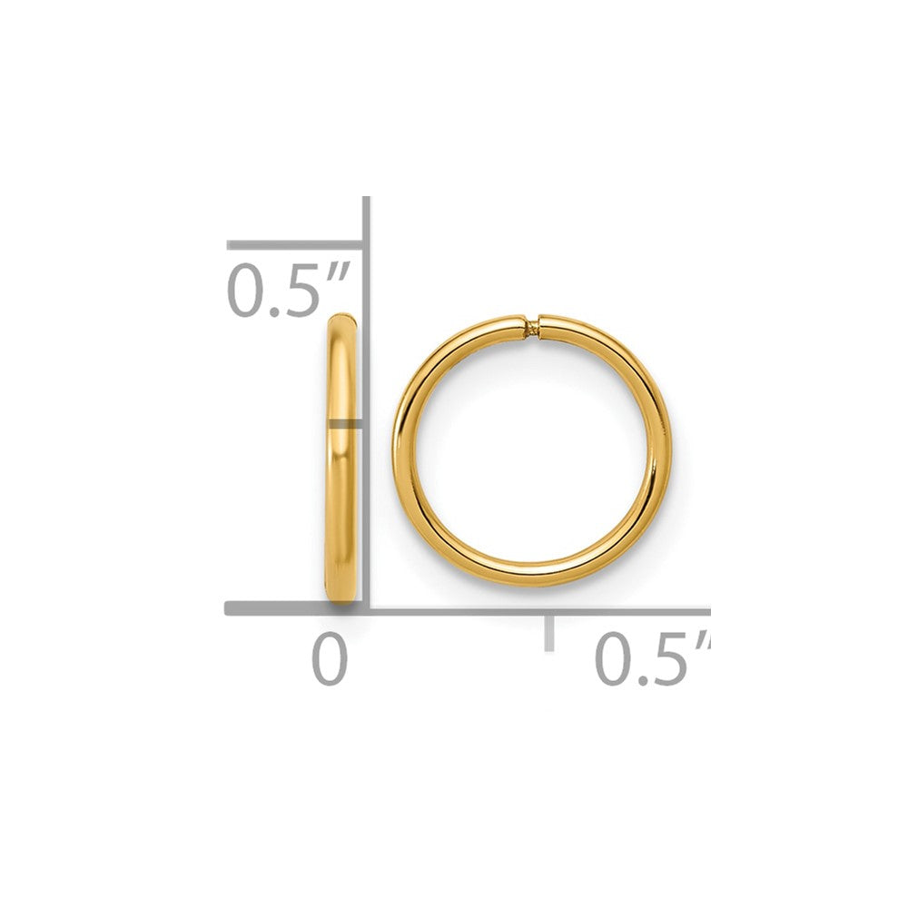 FJC Finejewelers 14 kt Yellow Gold Filled 1/20 Filled Sleeper Hoop Earrings 10 mm x 1mm