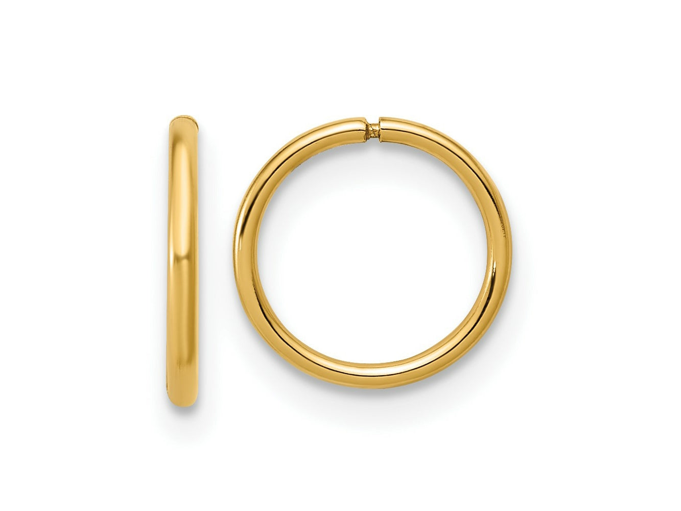 FJC Finejewelers 14 kt Yellow Gold Filled 1/20 Filled Sleeper Hoop Earrings 10 mm x 1mm