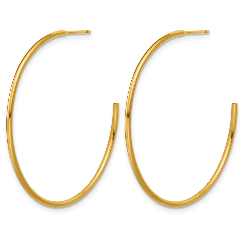 FJC Finejewelers 14 kt Yellow Gold 1/20 Filled Post Hoop Earrings 1.3 x 38 mm