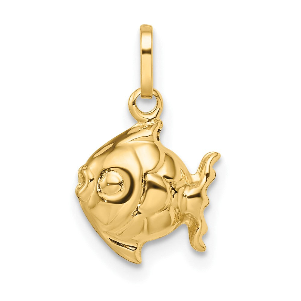 FJC Finejewelers 14 kt Yellow Gold Madi K Polished 3-D Fish Charm 11 mm