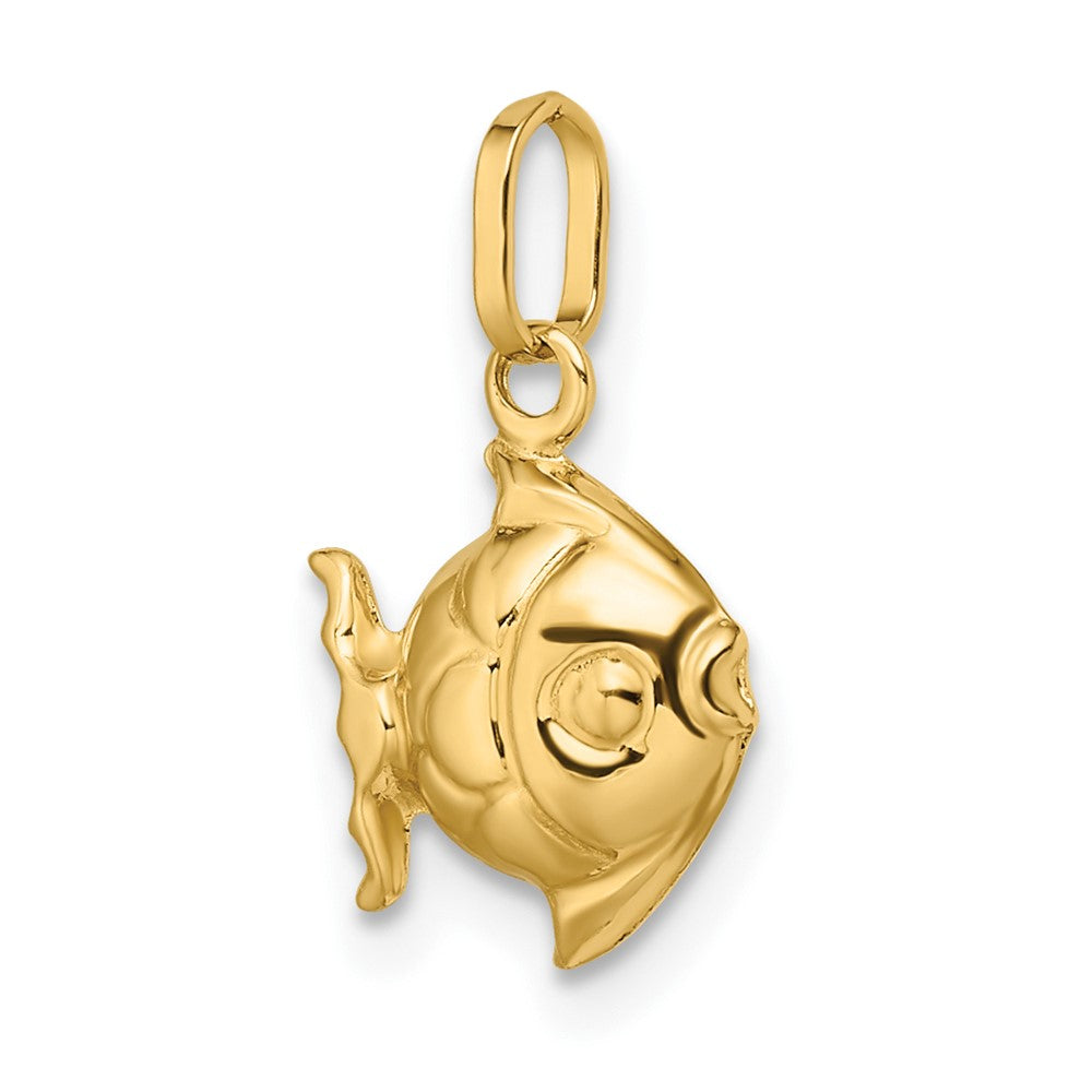 FJC Finejewelers 14 kt Yellow Gold Madi K Polished 3-D Fish Charm 11 mm