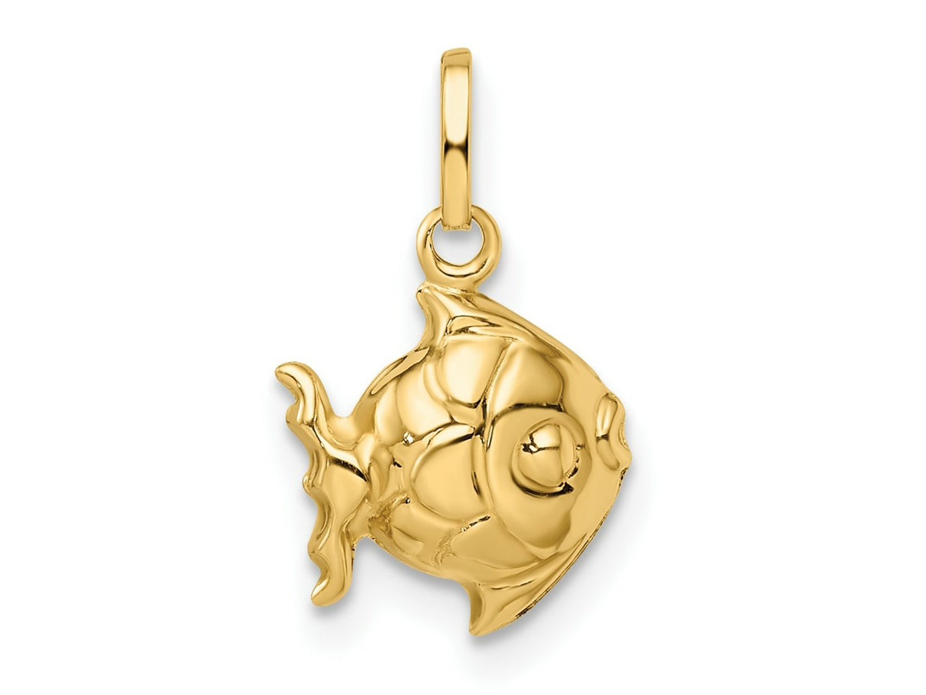 FJC Finejewelers 14 kt Yellow Gold Madi K Polished 3-D Fish Charm 11 mm