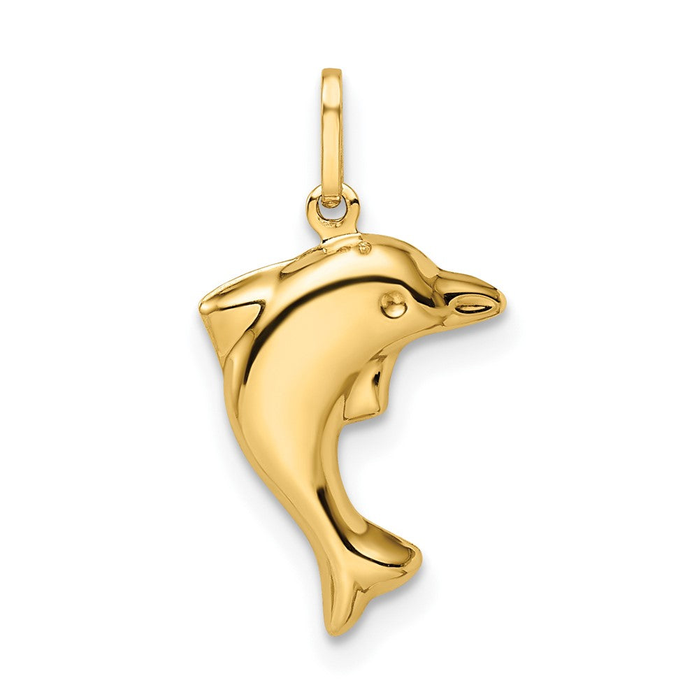 FJC Finejewelers 14 kt Yellow Gold Madi K Polished 3-D Dolphin Charm 10 mm