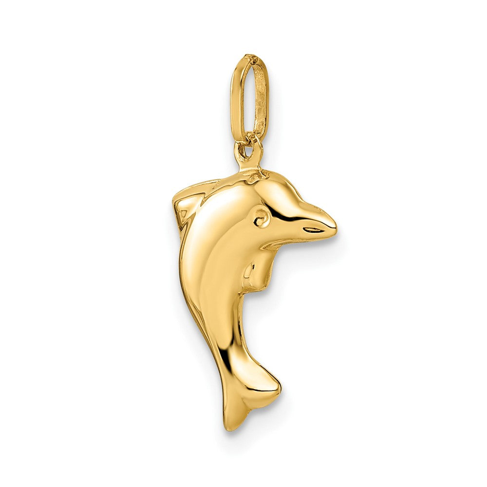 FJC Finejewelers 14 kt Yellow Gold Madi K Polished 3-D Dolphin Charm 10 mm