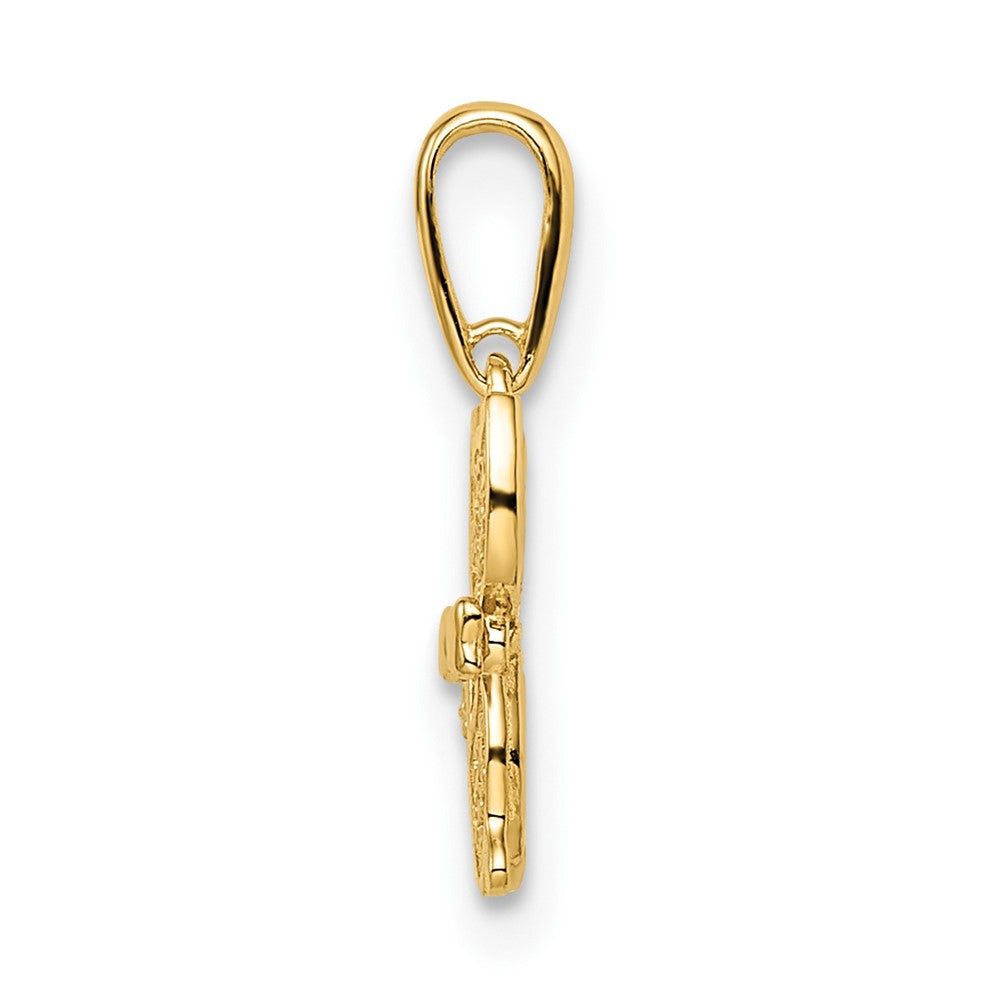 FJC Finejewelers 14 kt Yellow Gold Madi K CZ Cat Charm 8 mm