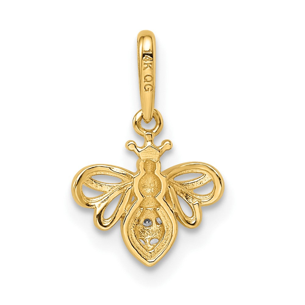 FJC Finejewelers 14 kt Yellow Gold Madi K CZ Bumble Bee Charm 9 mm
