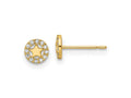 FJC Finejewelers 14 kt Yellow Gold Button Madi K CZ Star Post Earrings 5 mm x 5 mm