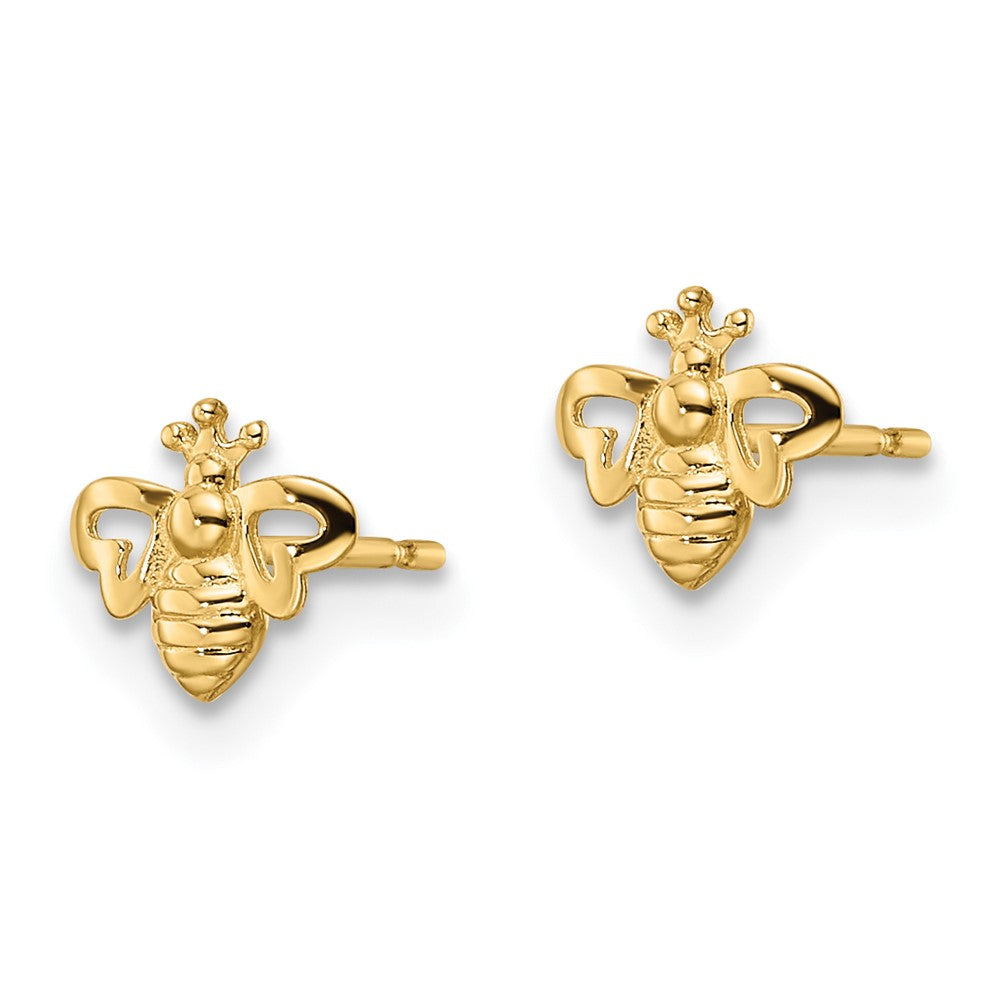 FJC Finejewelers 14 kt Yellow Gold Button Madi K Bumble Bee Post Earrings 6 mm x 6 mm