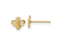 FJC Finejewelers 14 kt Yellow Gold Button Madi K Bumble Bee Post Earrings 6 mm x 6 mm