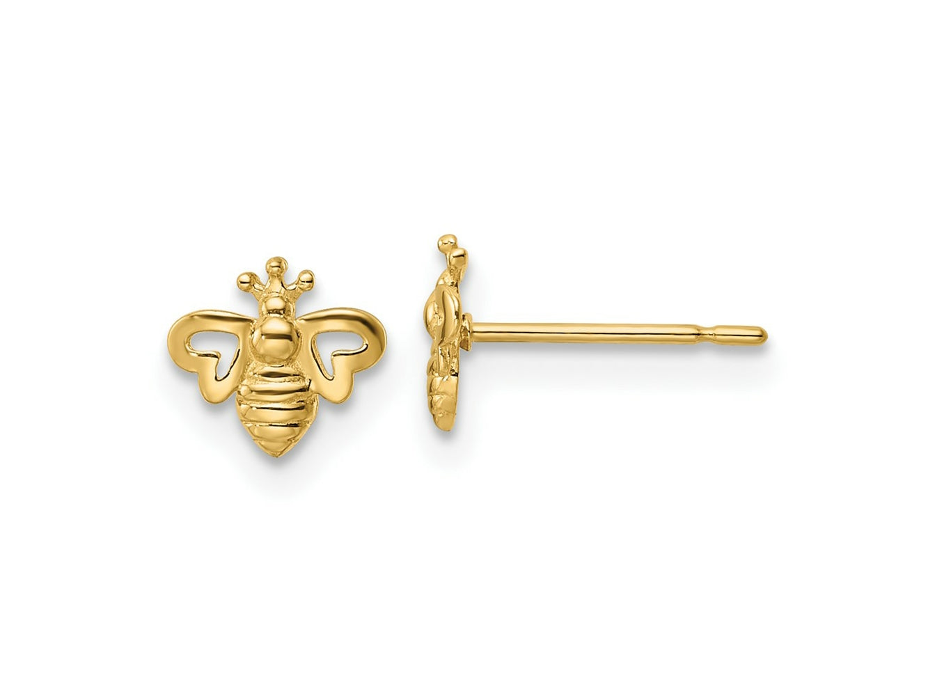 FJC Finejewelers 14 kt Yellow Gold Button Madi K Bumble Bee Post Earrings 6 mm x 6 mm