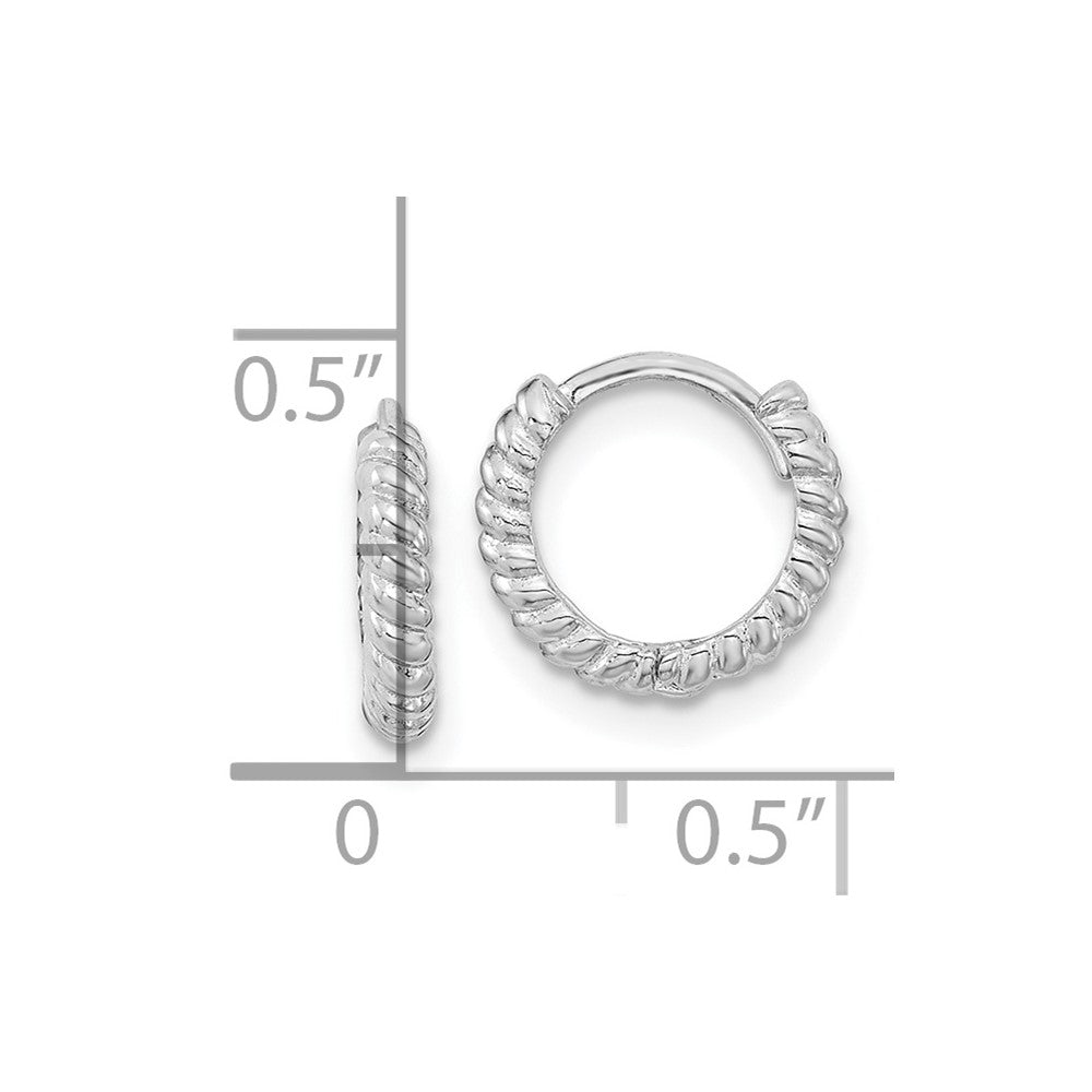 FJC Finejewelers 14 kt White Gold Hoops Madi K Polished Hoop Earrings 9.91 mm x 10.8 mm