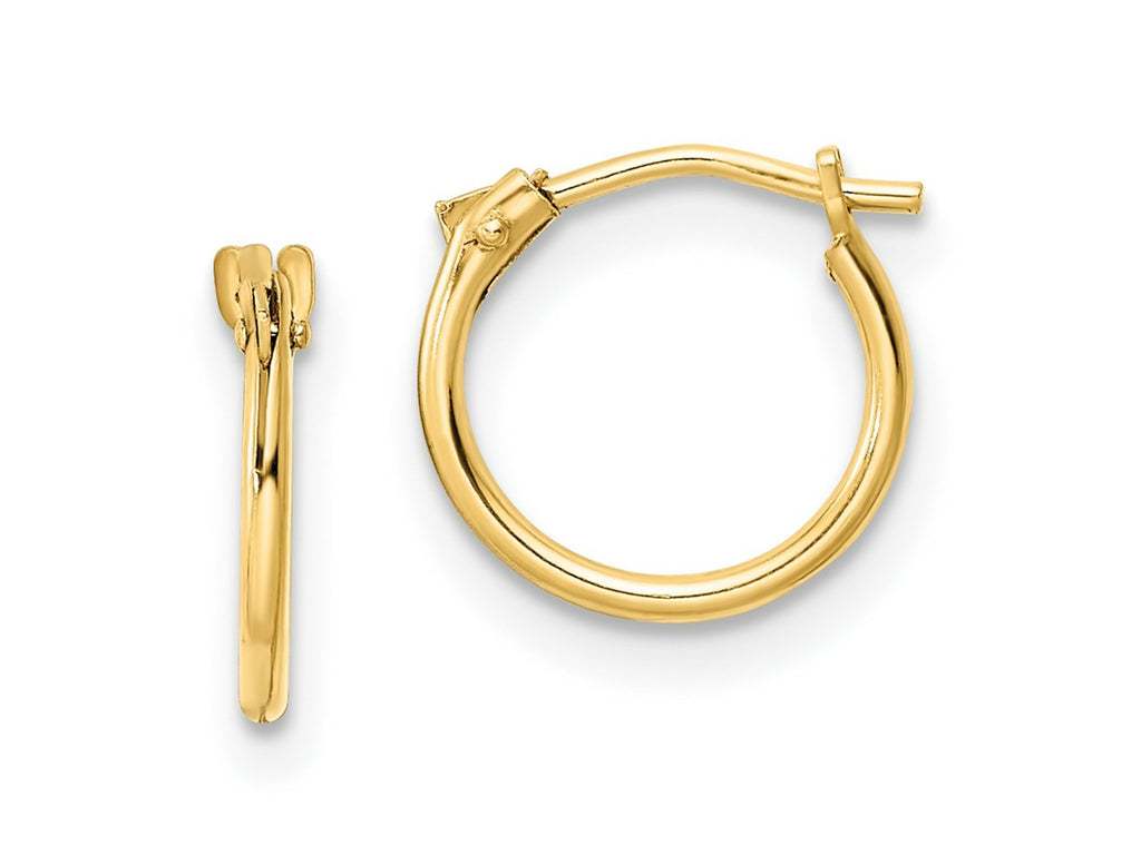 FJC Finejewelers 14 kt Yellow Gold Madi K Polished Hoop Earrings 9 mm x 9 mm