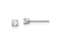 FJC Finejewelers 14 kt White Gold Stud Madi K CZ Earrings 3 mm x 3 mm