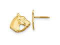 FJC Finejewelers 14 kt Yellow Gold Button Madi K Horse Head Earrings 8 mm x 10 mm