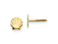 FJC Finejewelers 14 kt Yellow Gold Button Madi K Shell Post Earrings 5 mm x 5 mm