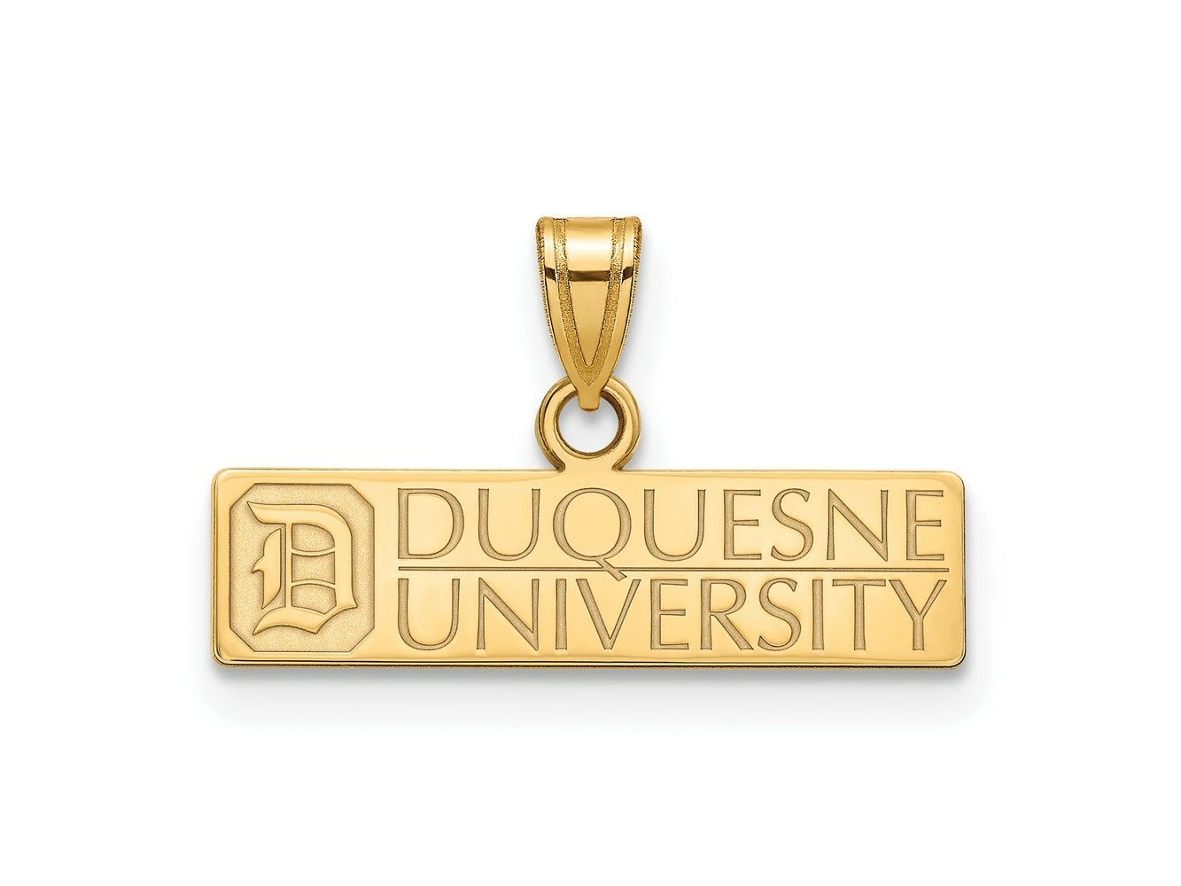 LogoArt Gold Plated Silver with GP Duquesne University Medium Charm 18 x 18 mm