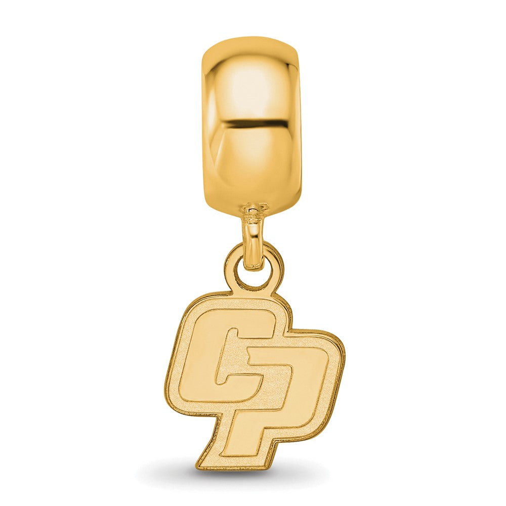 LogoArt Gold Plated Silver California Poly State University Dangle Bead