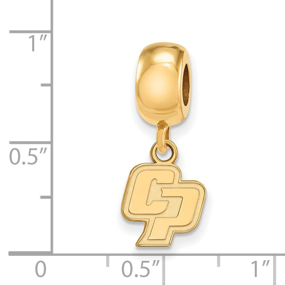 LogoArt Gold Plated Silver California Poly State University Dangle Bead