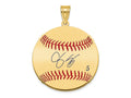 FJC Finejewelers Gold Plated Silver Corey Seager MLBPA Signature Epoxy Charm 33 x 25 mm