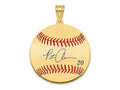 FJC Finejewelers Gold Plated Silver Pete Alonso MLBPA Signature Epoxy Charm 33 x 25 mm