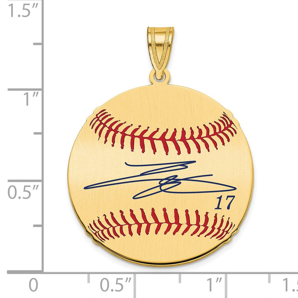 FJC Finejewelers Gold Plated Silver Shohei Ohtani MLBPA Signature Epoxy Charm 33 x 25 mm