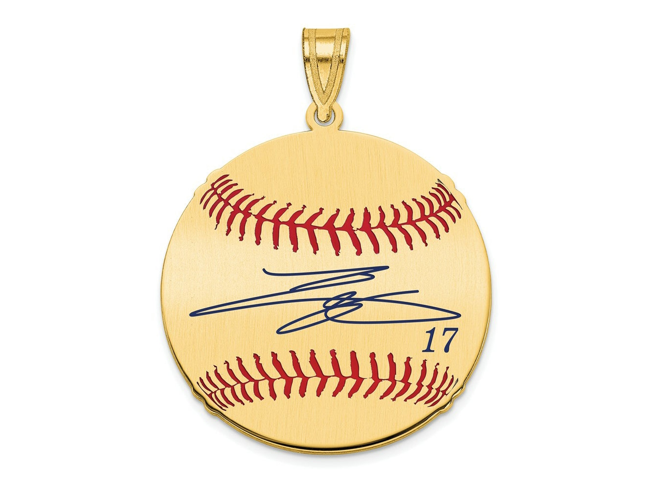 FJC Finejewelers Gold Plated Silver Shohei Ohtani MLBPA Signature Epoxy Charm 33 x 25 mm