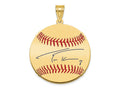 FJC Finejewelers Gold Plated Silver Trea Turner MLBPA Signature Epoxy Charm 33 x 25 mm