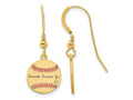 FJC Finejewelers Gold Plated Silver Ronald Acuña Jr. MLBPA Signature Epoxy Earrings 31 x 12 mm