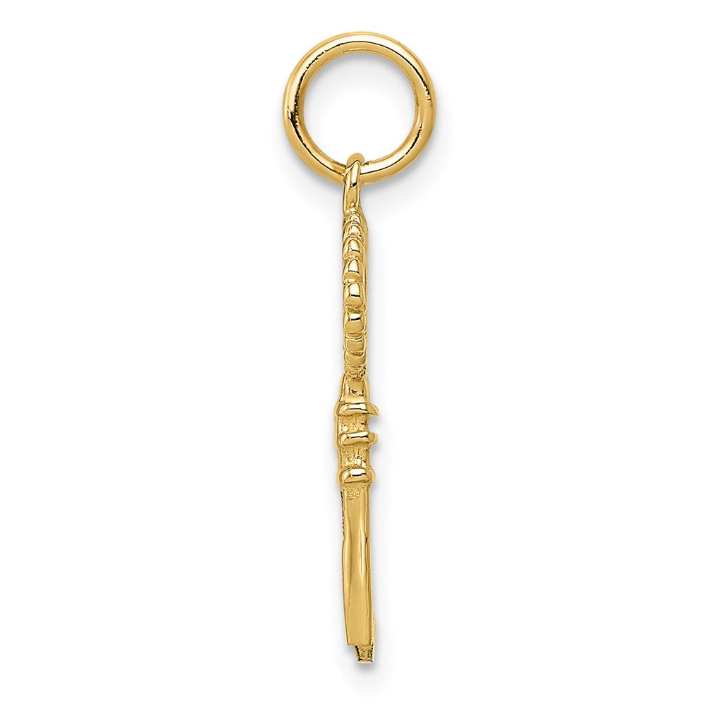 FJC Finejewelers 14 kt Yellow Gold Polished Key Charm 23 x 7 mm