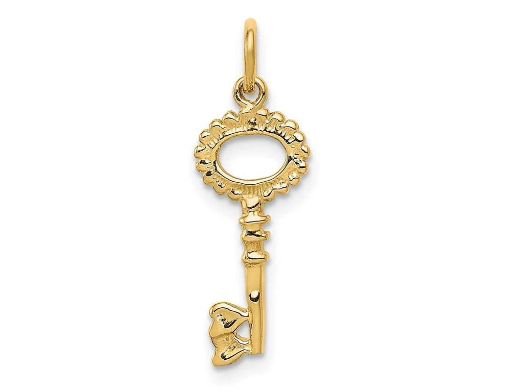 FJC Finejewelers 14 kt Yellow Gold Polished Key Charm 23 x 7 mm