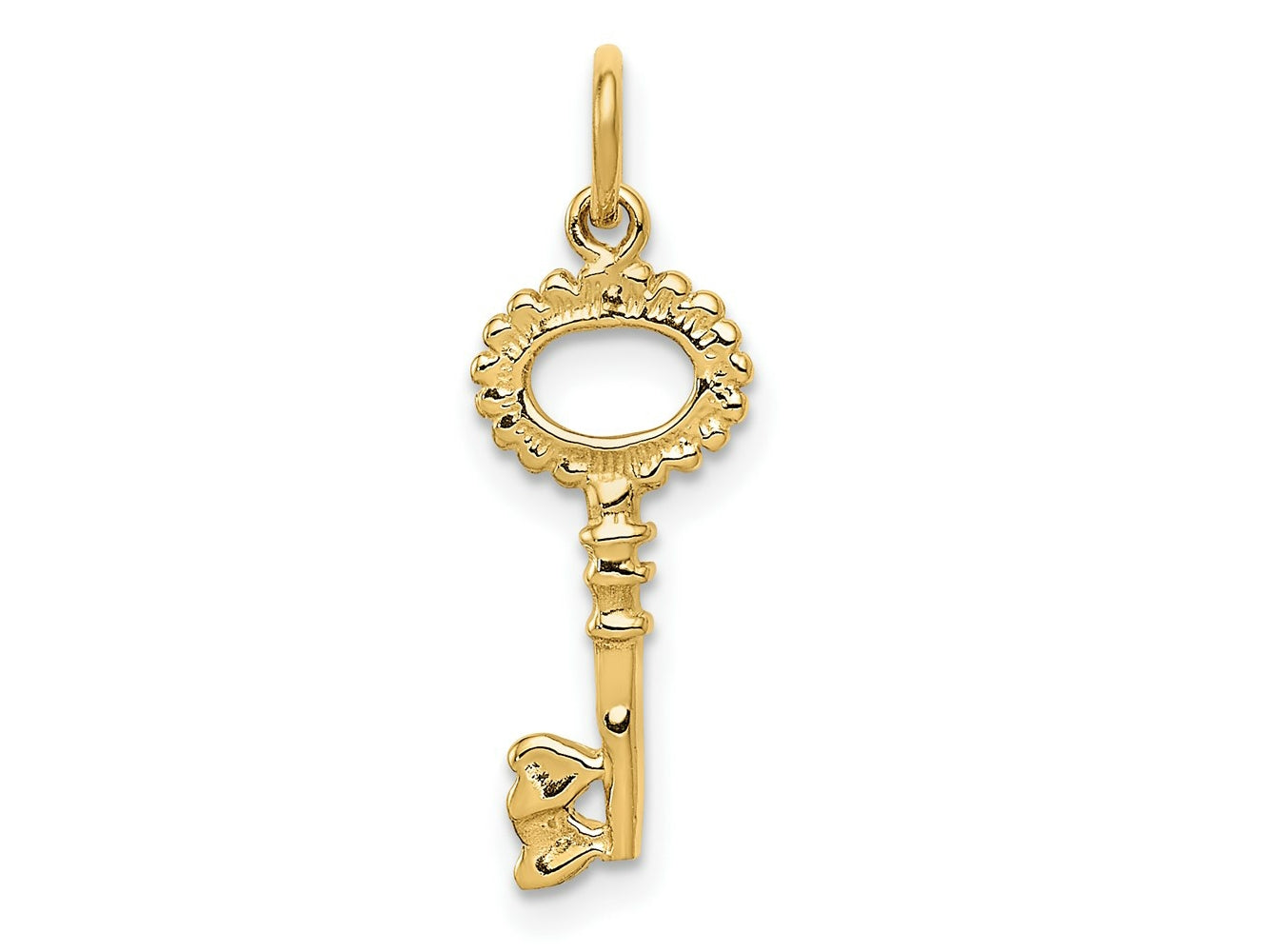 FJC Finejewelers 14 kt Yellow Gold Polished Key Charm 23 x 7 mm