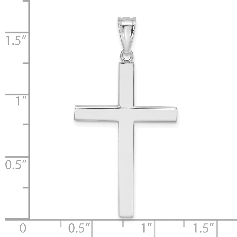 FJC Finejewelers 14 kt White Gold Themed Latin Cross Charm 40 mm x 21 mm