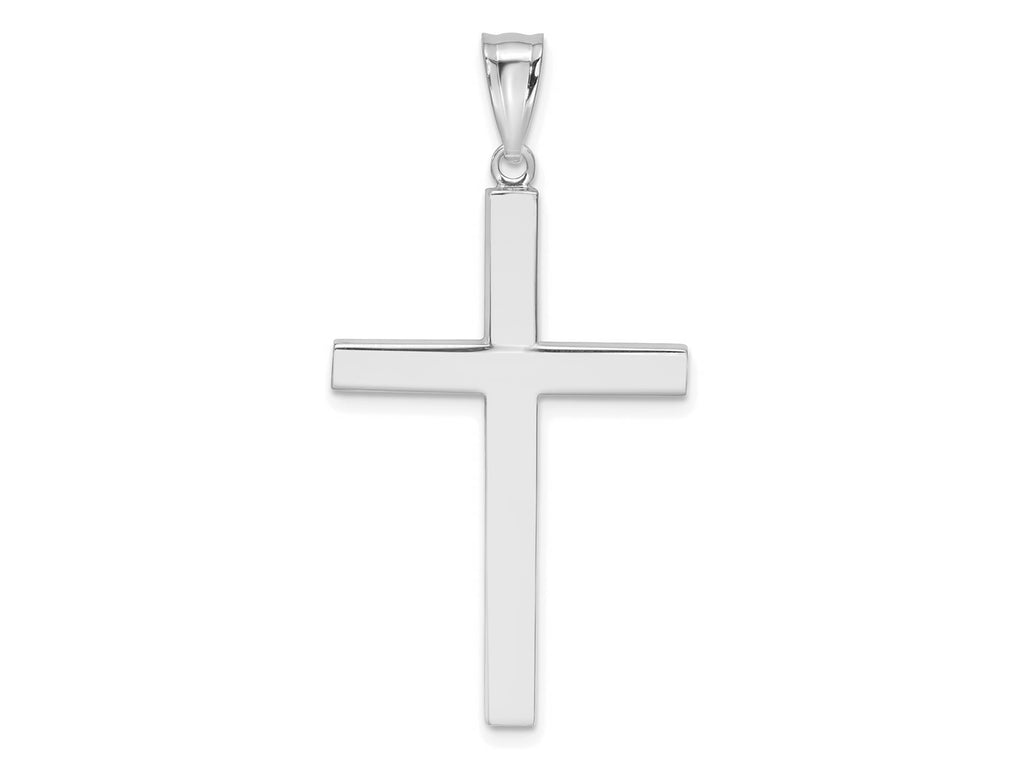 FJC Finejewelers 14 kt White Gold Themed Latin Cross Charm 40 mm x 21 mm