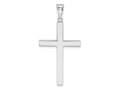 FJC Finejewelers 14 kt White Gold Themed Latin Cross Charm 40 mm x 21 mm