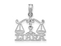 FJC Finejewelers 14 kt White Gold WG LIBRA Zodiac Charm 18 x 15 mm