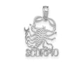 FJC Finejewelers 14 kt White Gold WG SCORPIO Zodiac Charm 19 x 12 mm