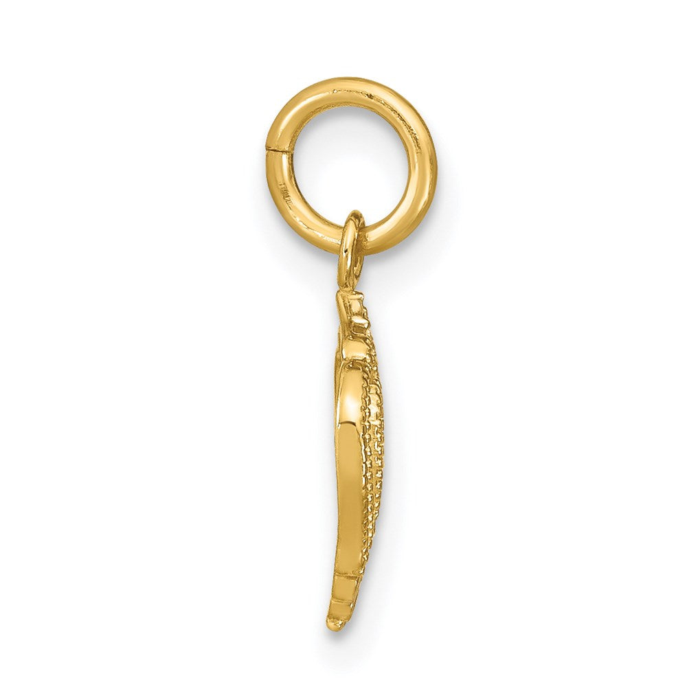 FJC Finejewelers 14 kt Yellow Gold with Rhodium Mini Heart Charm 17 x 9 mm
